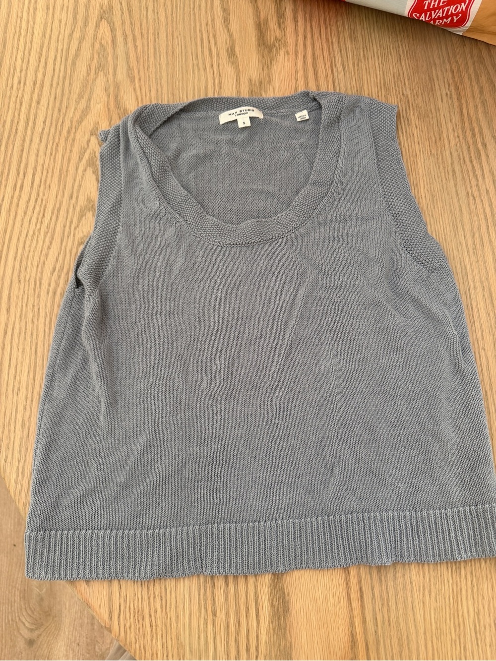 Gray max studio Knit Sleeveless Sweater Tank
